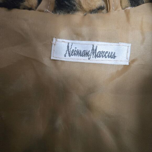 Neiman Marcus Leopard Print Coat Tan Faux Fur Plush Animal Dressy Winter 4 Girls - Picture 6 of 12